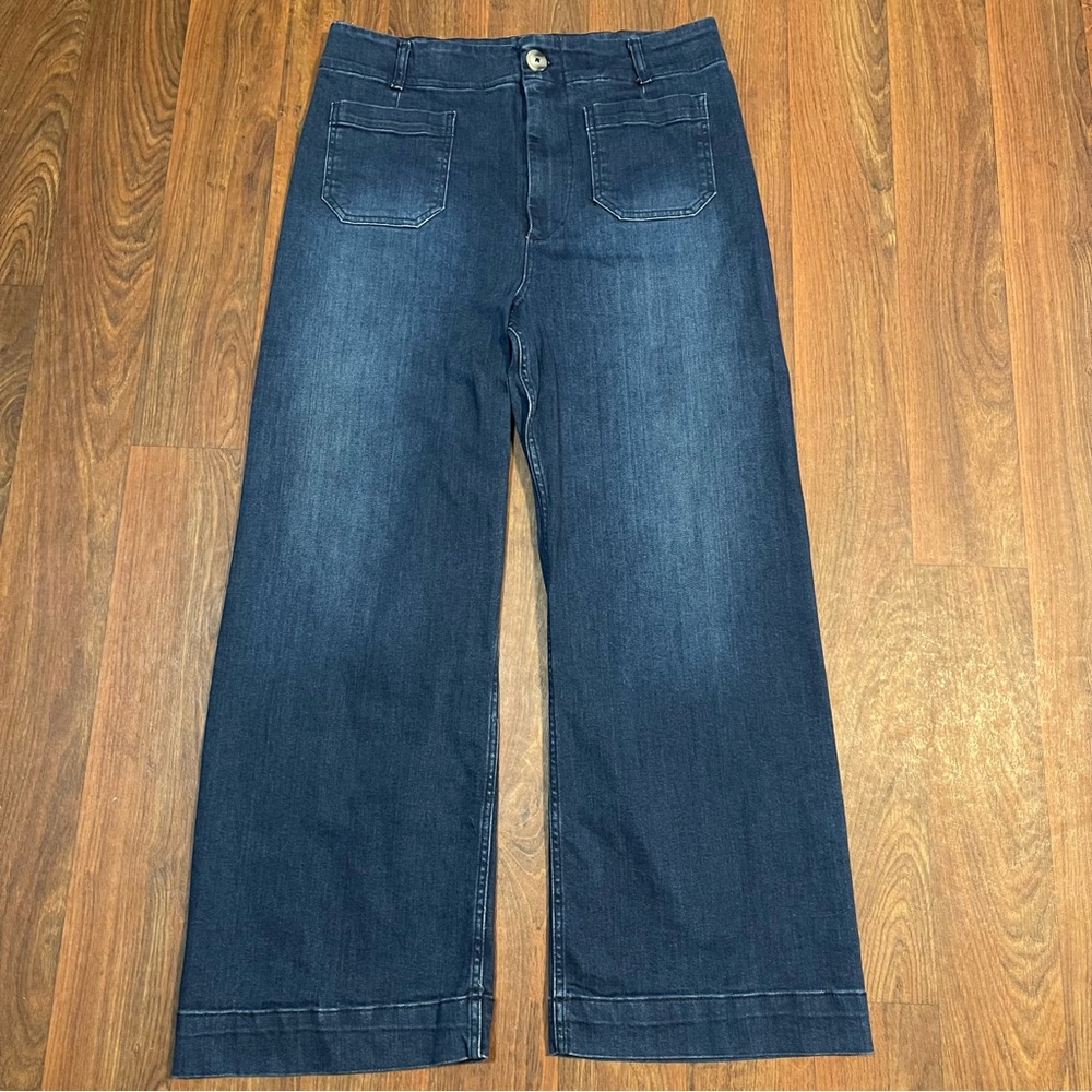 Wide Leg Women's Jeans in Dark Indigo